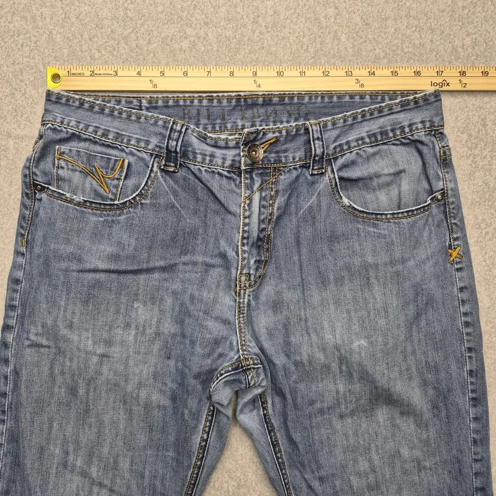 Vintage Billabong Jeans Mens 34 Blue Faded Baggy Wide Leg Denim Skater Pants Y2K